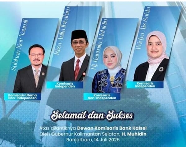 Lulus Fit & Proper Test OJK - Dewan Komisaris Baru Bank Kalsel Resmi Menjabat