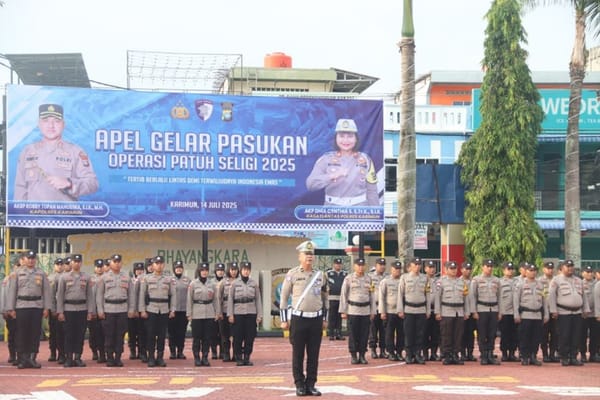 Polres Karimun Gelar Apel Pasukan, Tanda Operasi Patuh Seligi 2025 Dimulai