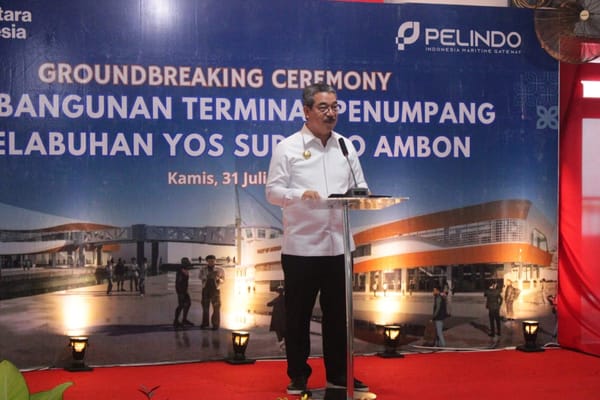 Gubernur Hadiri Groundbreaking Ceremony Pembangunan Terminal Penumpang Pelabuhan Yos Sudarso