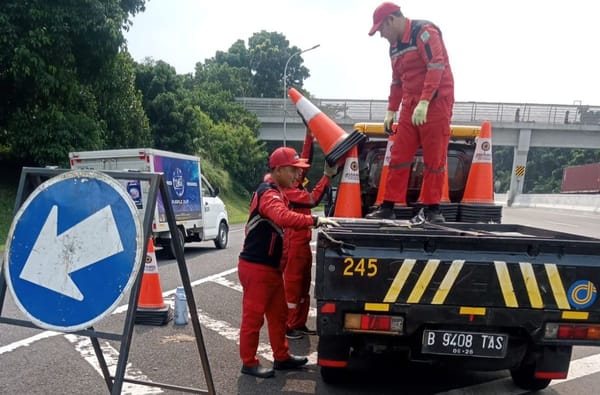Lalu Lintas Normal, Contraflow KM 44+400 s.d. KM 46+400 Ruas Tol Jagorawi Arah Puncak Dihentikan