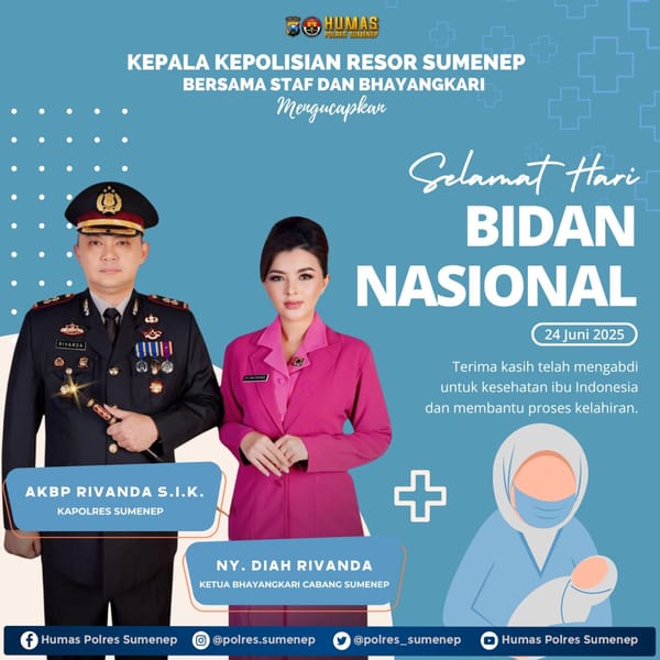 Kapolres Sumenep Beri Apresiasi Pada Hari Bidan Nasional 2025