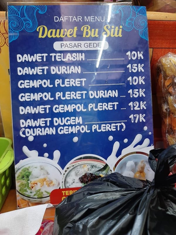 Dawet Pasar Gede Solo, Sepuluh Ribu Rupiah Tetap Manis Segar
