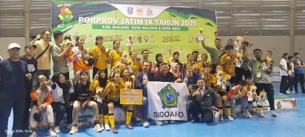 Sidoarjo Pertahankan Gelar Juara Futsal Putri di Porprov IX Jatim 2025