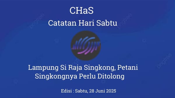 Lampung Si Raja Singkong, Petani Singkongnya Perlu Ditolong