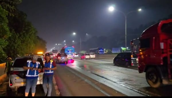 Jasa Marga Percepat Pemulihan Genangan di KM 24 Jalan Tol Jakarta–Tangerang Mulai Surut