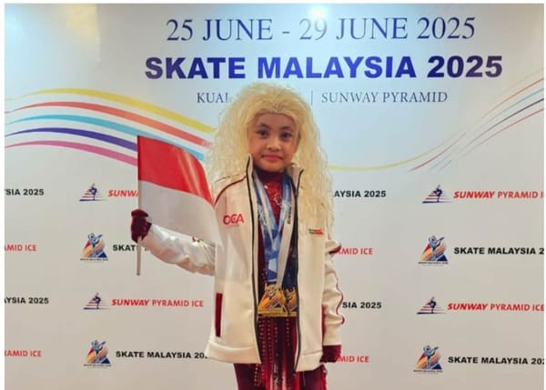 Velma Felicia, Siswi SD Vita Surabaya Sabet 3 Medali di Kejuaraan Ice Skating Internasional di Malaysia