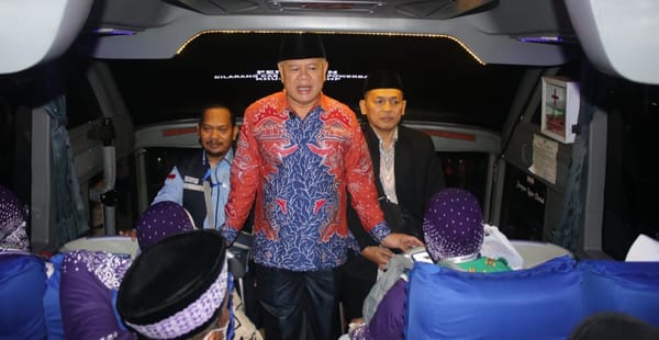 Jemaah Haji Kloter 45 JKG asal Lampung, Tiba di Debarkasi Antara Bandarlampung.
