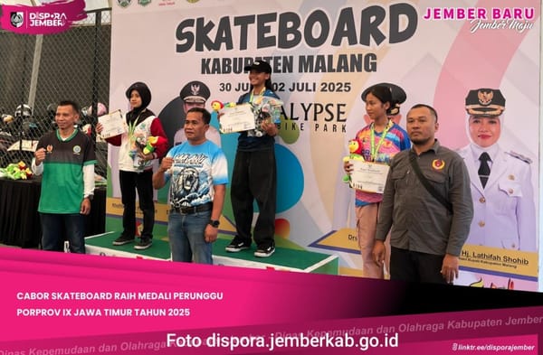 Atlet Skateboard Putri Jember Raih Medali Perunggu Di Porprov IX Jawa Timur 2025