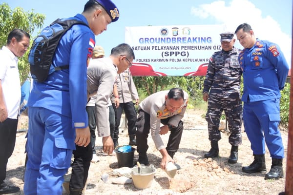 Groundbreaking Pembangunan SPPG di Pulau Buru, Bukti Komitmen Polres Karimun