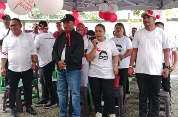 Hujan deras tak halangi semangat, PSI Kota Ambon Syukuri HUT Kemerdekaan RI ke- 80