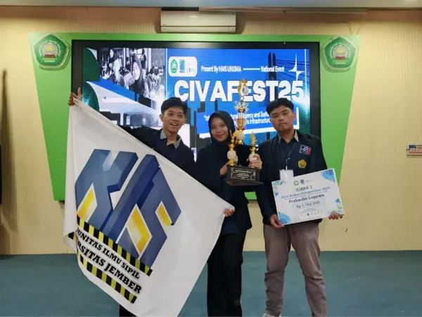 Mahasiswa UNEJ Juarai Civil Bridge Competition 2025