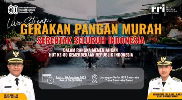 Peluncuran Gerakan Pangan Murah Serentak Dipusatkan di Kupang NTT