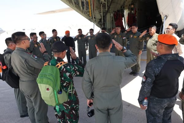 Hari Kedua, Satgas Garuda Merah Putih-II Tiba Kembali dengan Selamat di Yordania