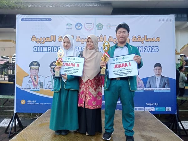 Hilal dan Sabrina Harumkan Nama MAN 2 Kota Jambi, Raih Juara Olimpiade Bahasa Arab Melaju ke Tingkat Nasional