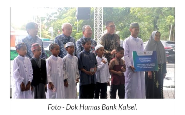 Bank Kalsel Beri Santunan 980 Anak Panti Asuhan