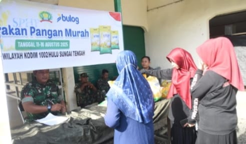 Sambut Kemerdekaan RI - Kodim 1002/HST Gelar Gerakan Pangan Murah