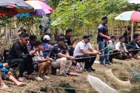 Dandim 1002/HST Ikuti Lomba Mancing Forkopimda HST, Kalsel , Meriahkan HUT ke 80 RI