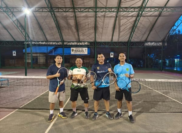 Tenis Lapangan Sarana Dandim 1002/HST Jaga Kebugaran Dan Bangun Komunikasi Sosial