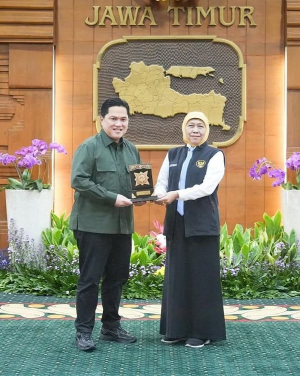 Erick Thohir dan Gubernur Khofifah Bahas Liga 4 dan Liga 3, Sepak Bola Akar Rumput Siap Bangkit