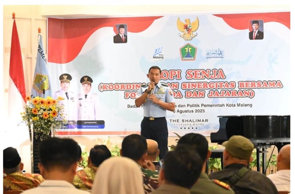 Kopi Senja Jadi Ajang Sinergi Forkopimda Jelang HUT Ke - 80 RI, Lanud Abd Saleh Paparkan Strategi Pertahanan Udara