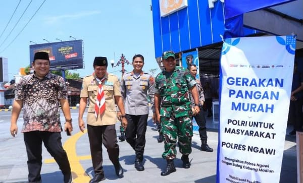Polres Ngawi Gelar Gerakan Pangan Murah Beras SPHP