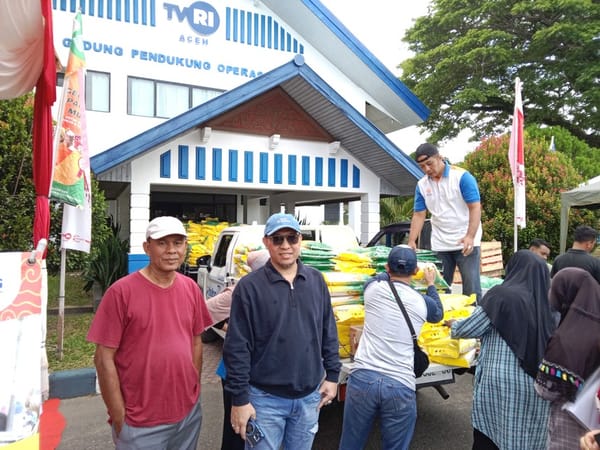 Sambut HUT  Ke-63, LPP TVRI Aceh Buka Bazar dan Pangan Murah