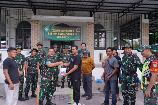 Pendam IM Gelar Karya Bhakti di Lampaseh Aceh