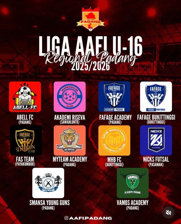 Sepuluh Team akan berlaga pada Liga AAFI 2025 Regional Padang