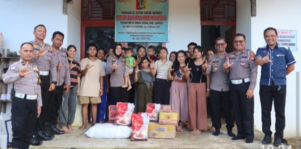 Kapolres Landak Kunjungi Panti Asuhan Kasih Bonso