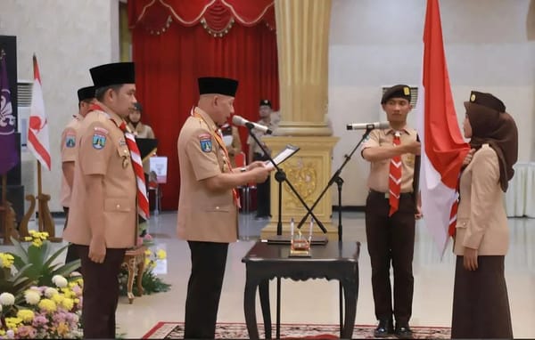 Ketua Kwarda Jatim Arum Sabil Lantik Pengurus Pramuka Jember