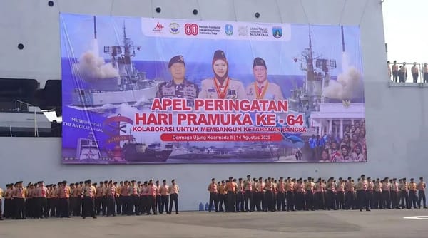 Apel Besar Hari Pramuka 2025 di Dermaga Ujung Koarmada II Surabaya