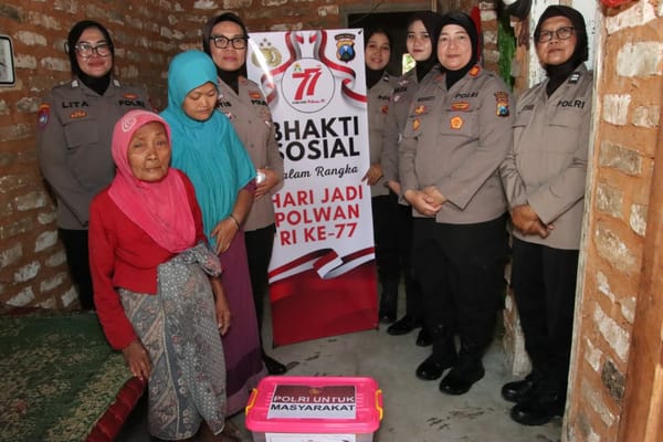 Polwan Polres Sumenep Gelar Bakti Sosial Sambut Hari Jadi Polwan RI ke-77