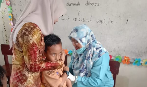 Puskesmas Sungai Durian & SDN 09 Sungai Raya Gelar Imunisasi MR Rubela dan Campak