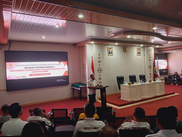Musyawarah Luar Biasa KONI Kota Ambon di Gelar, Wali Kota : Atlet Disiapkan Hadapi Porkot dan Popmal