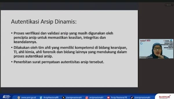 Virtual Bimtek Pengelolaan Arsip Dinamis Kategori Keahlian,  Diikuti CPNS dan P3K di wilayah Sumatera dan Jawa