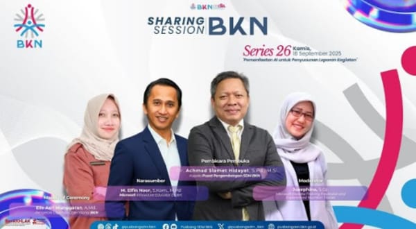 Sharing Seasion Pemanfaatan AI, Bentuk Komitmen  BKN Untuk  Sediakan Ruang Belajar Yang Mudah Diakses