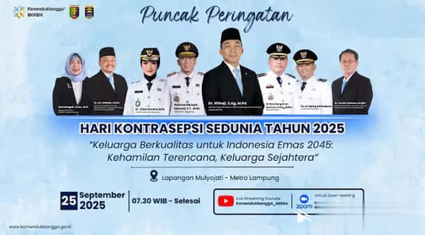 Peringatan Hari Kontrasepsi Sedunia (World Contraception Day) Tahun 2025, Dipusatkan di Kota Metro Lampung