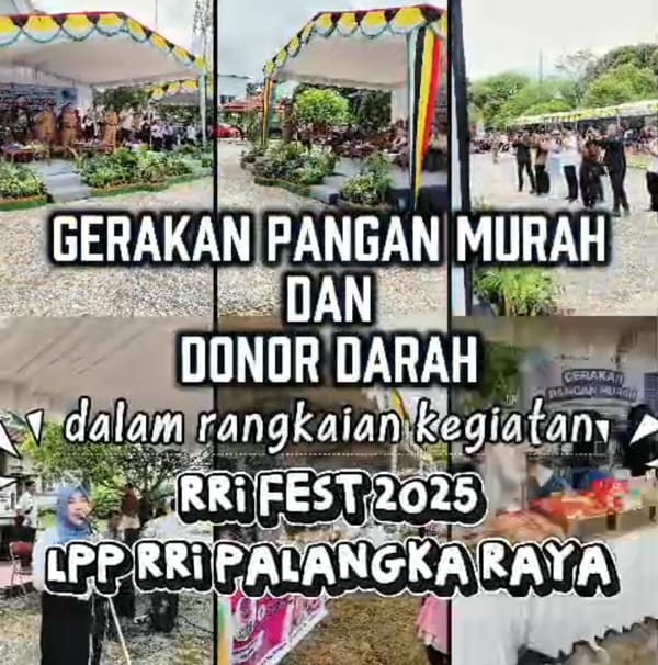 Pasar Murah dan Donor Darah Meriahkan HUT ke-80 RRI di Palangka Raya