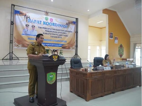 Wakil Bupati H Ahmad Jayadikarta Sampaikan Arahan Rakor Percepatan dan Pencegahan Stunting Di Kabupaten Pulang Pisau (Dok.diskominfosantik)