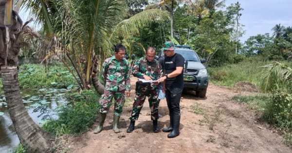 Pastikan Sesuai Rencana, Dandim 1002/HST Tinjau Cetak Sawah Rakyat