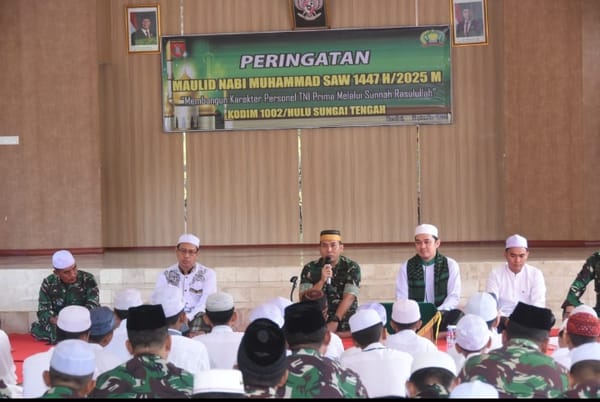 Peringatan Maulid Nabi di Kodim 1002/HST Jadi Momentum Pererat Ukhuwah