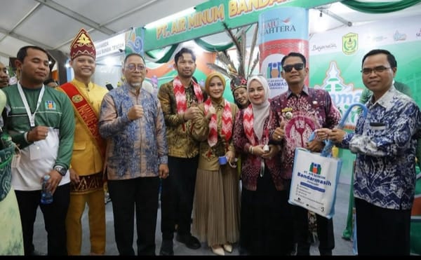 Stand PTAM Bandarmasih Tampilkan Simulator Pengolah Air Dan Layanan Balik Nama Gratis Pada Gelaran Bamara Fair 2025