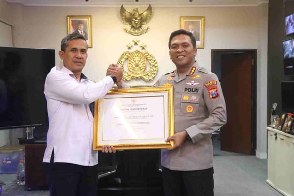 Kapolresta Sidoarjo Raih Penghargaan atas Prakarsa Ketahanan Pangan