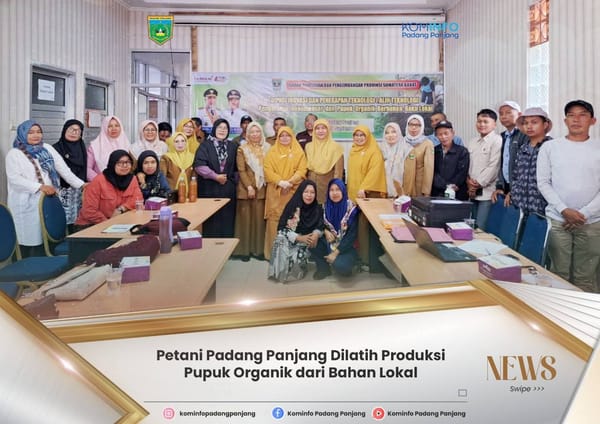 Petani Padang Panjang Dilatih Produksi Pupuk Organik dari Bahan Lokal