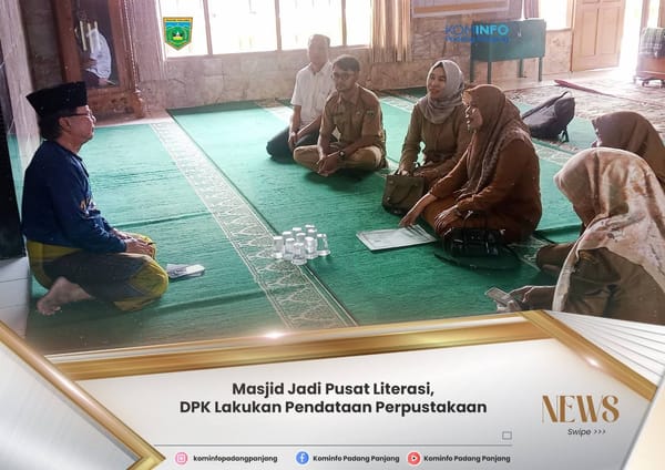 Masjid Jadi Pusat Literasi, DPK Padang Panjang Lakukan Pendataan Perpustakaan