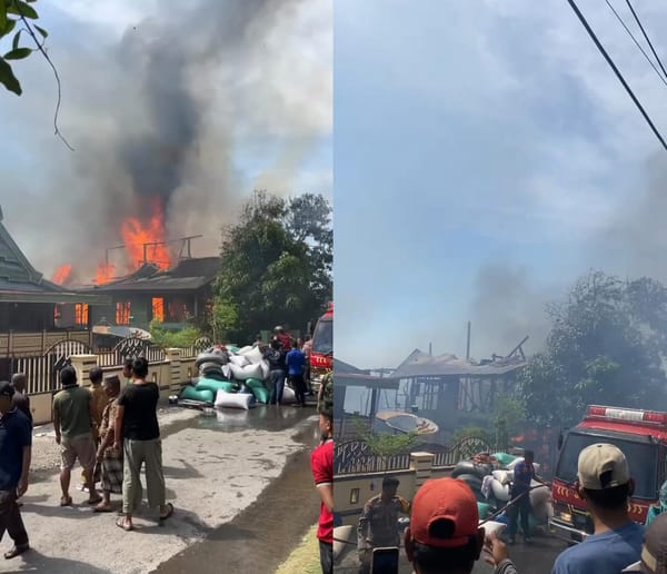 Kebakaran di Junggea Desa Maccini Baji Kecamatan Batang Jeneponto