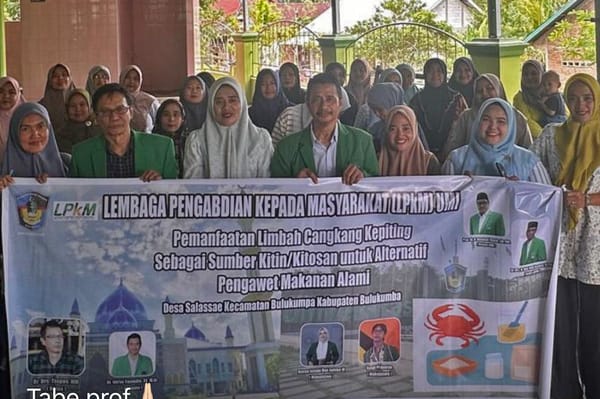 Tim LPkM UMI Makassar Laksanakan Pelatihan Pemanfaatan Limbah Cangkang Kepiting Menjadi Ekstrak Kitin - Kitosan