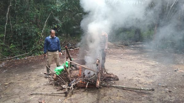 Polsek Belitang Hilir Tertibkan Lokasi, Diduga Jadi Ajang Sabung Ayam