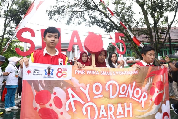 Pontianak Semarak, Pawai Karnaval Warnai HUT ke-80 PMI
