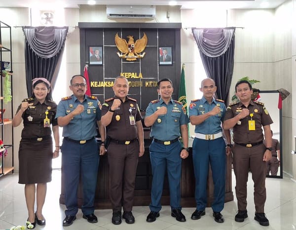 Danlanal Ketapang Silaturahmi ke Kajari